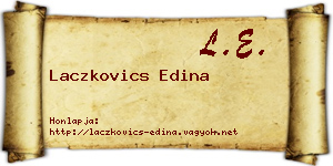 Laczkovics Edina névjegykártya