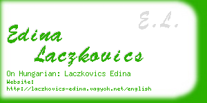 edina laczkovics business card